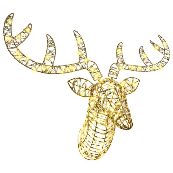 vidaXL Poron vet&auml;m&auml; joulusleigh 140 LED-valoilla L&auml;mmin valkoinen PET