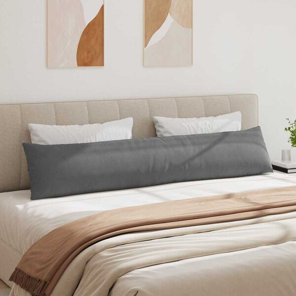 vidaXL Sohvatyynyt 2 pcs Tumma harmaa 200 x 40 cm kangas