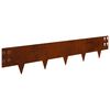 vidaXL Nurmireunus 10 kpl 100 x 20 cm Ter&auml;s Ruosteinen