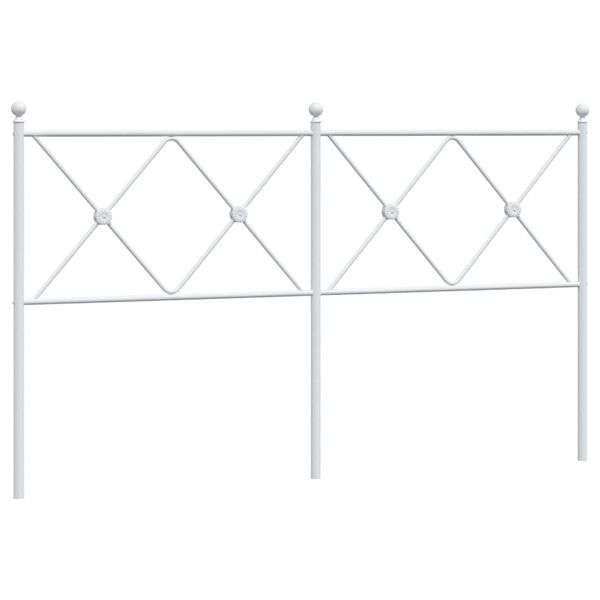 vidaXL Metallinen vaihtop&auml;&auml;ty valkoinen 160 cm