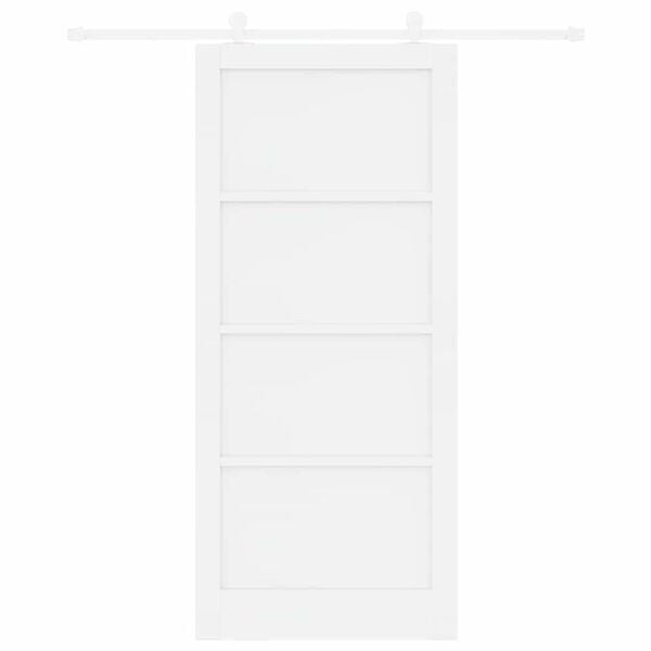 vidaXL Liukuovi ORKDAL Valkoinen 93 x 211 cm Massiivinen m&auml;nty