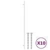 vidaXL Kaapin kahvat 10 kpl hopea 480 mm ruostumaton ter&auml;s