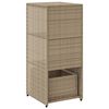 vidaXL Puutarhan s&auml;ilytyskaappi beige 50x55x115 cm polyrottinki