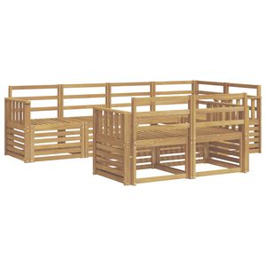 vidaXL Ulkosohvakokoelma 7 pcs valkoinen 247 x 128,5 x 73 cm