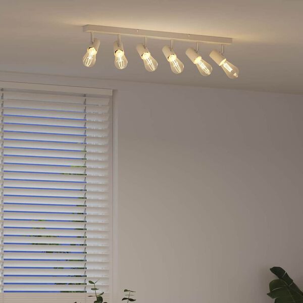 vidaXL Kattospotti Valkoinen 73 x 6.5 x 11.5 cm Teräs