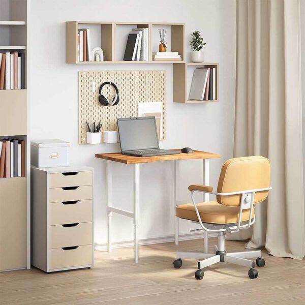 vidaXL P&ouml;yt&auml;taso Vaaleanruskea Massiivipuu Tammi Suorakulmainen