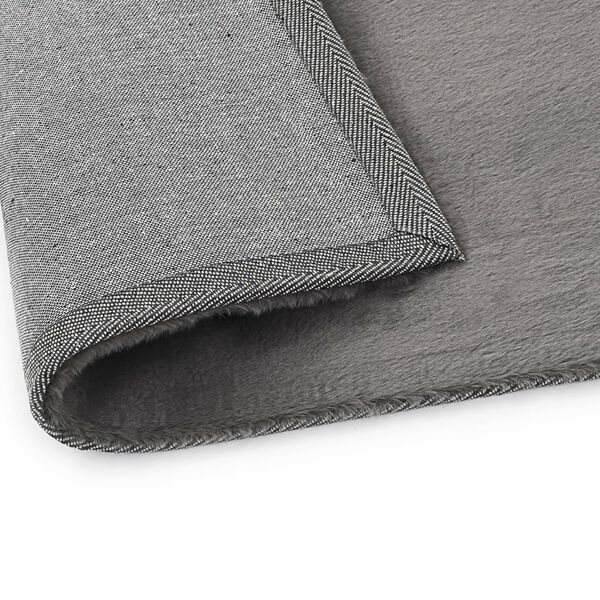 vidaXL Matto 160x230 cm j&auml;niksen tekonahka tummanharmaa