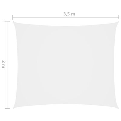 vidaXL Aurinkopurje Oxford-kangas suorakaide 2x3,5 m valkoinen