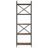 vidaXL Kirjahylly Savup&auml;hkin&auml; 56 x 34 x 171 cm Tekninen puu