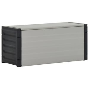 vidaXL Puutarhan roskakori harmaa 85x34x40 cm