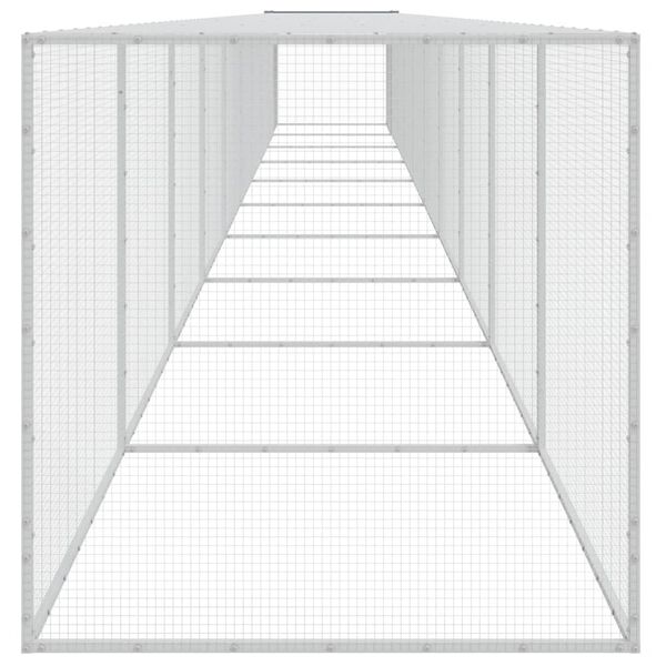 vidaXL Kanah&auml;kki katolla vaaleanharmaa 1003x98x90 cm galvanoitu ter&auml;s