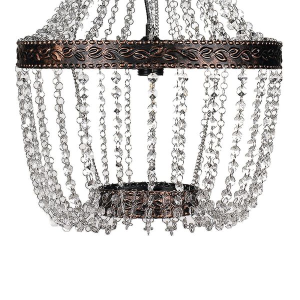 Riippuva Kattokruunu Kristalli Muotoilu Antiikki Ruskea Runko