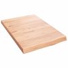 vidaXL Kylpyhuoneen ty&ouml;taso v.ruskea 40x60x(2-4)cm k&auml;sitelty t&auml;ysi puu