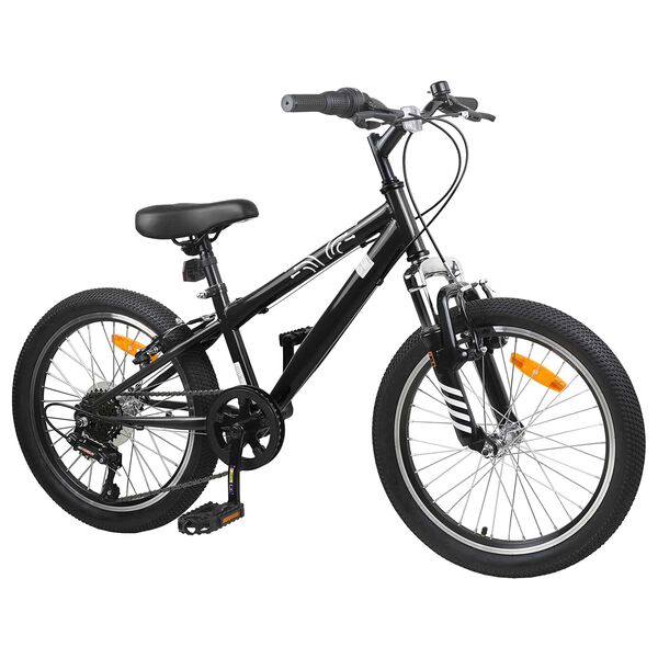 vidaXL Kids Mountain Bike 20 Tuumaa 6-Speed 5-8 vuotta Musta