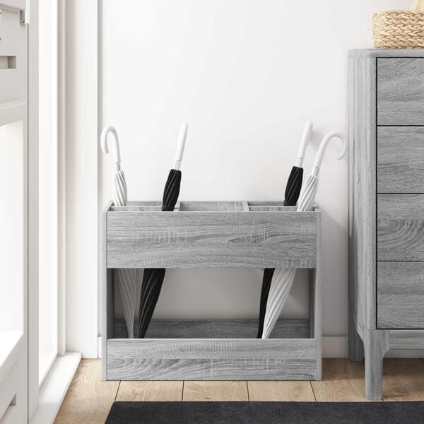 vidaXL Aurinkovarjojalusta Harmaa Sonoma 65 x 24 x 50 cm Tekninen puu