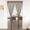 vidaXL Macrame verho harmaanruskea 140x240 cm puuvilla