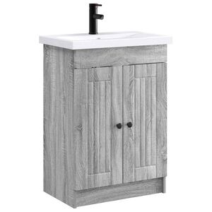 vidaXL Kylpyhuonekalustesetti Harmaa Sonoma 78,5 x 37,5 x 81 cm