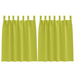 vidaXL Piment&auml;v&auml; verho renkailla 2 kpl Vihre&auml; 140 x 140 cm Polyesteri
