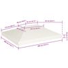 vidaXL Huvimajan katto 310 g/m² 4x3 m kermanvalkoinen