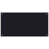 vidaXL Keittiön suojapaneeli 2 pcs Musta 100 x 50 cm karkaistu lasi