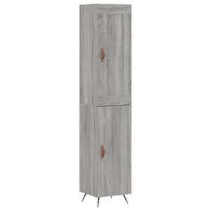 vidaXL Kaappi harmaa Sonoma 34,5x34x180 cm tekninen puu