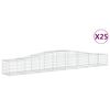 vidaXL Kaarevat kivikorit 25 kpl 400x50x40/60 cm galvanoitu rauta