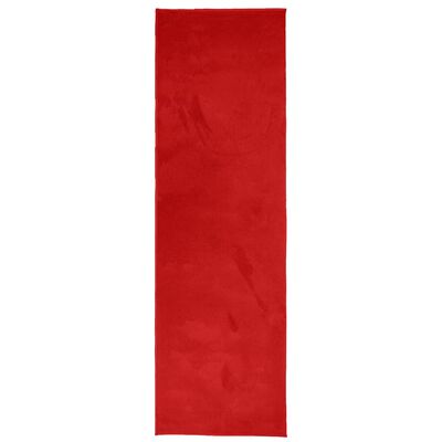 vidaXL Matto OVIEDO lyhytnukkainen punainen 80x250 cm