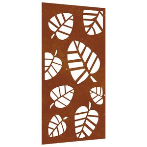 vidaXL Puutarhasein&auml;koriste 105x55 cm corten ter&auml;s lehtikuvio