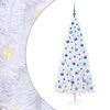vidaXL Tekojoulukuusi 300 LED-valoilla Valkoinen 180 cm PVC ja ter&auml;s