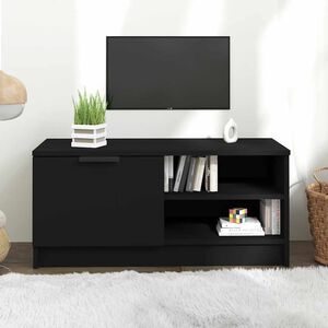 vidaXL TV-taso musta 80x35x36,5 cm tekninen puu