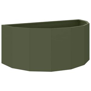 vidaXL Kukkalaatikko Oliivivihre&auml; 90 x 45 x 35 cm Ter&auml;s