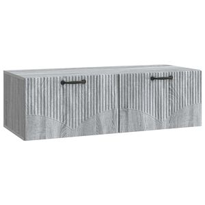 vidaXL Sein&auml;lle asennettava TV-kaappi Harmaa sonoma 98 x 41 x 30 cm