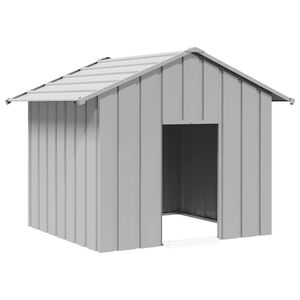 vidaXL Koiratalo katolla 131x101x102 cm galvanoitua ter&auml;st&auml;