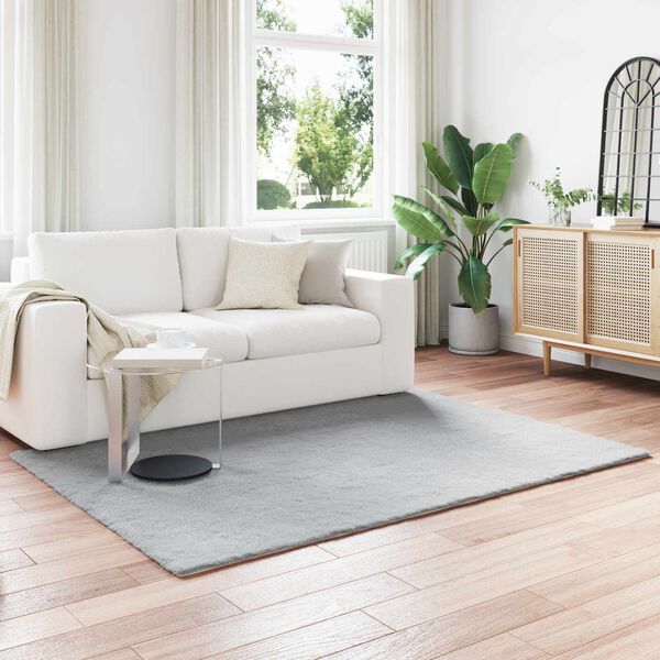 vidaXL Keinotekoinen Kanin Turkis Matto Olite Harmaa 120 x 170 cm