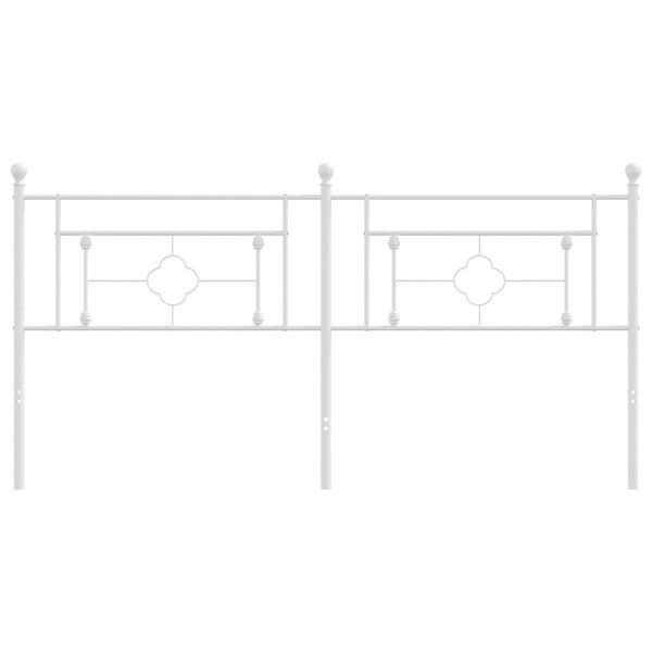 vidaXL Metallinen vaihtop&auml;&auml;ty valkoinen 180 cm