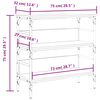 vidaXL Konsolipöytä ruskea tammi 75x32x75 cm tekninen puu