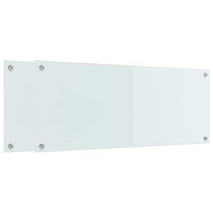 vidaXL Keittiön suojapaneeli 2 pcs Valkoinen 100 x 40 cm