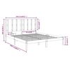 vidaXL Sängynrunko valkoinen täysi mänty 160x200 cm