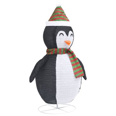 vidaXL Pingviini joulukoriste LED-valoilla ylellinen kangas 90 cm