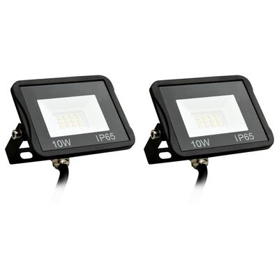 vidaXL LED-valonheittimet 2 kpl 10 W kylmä valkoinen