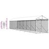 vidaXL Koiran ulkoh&auml;kki katolla hopea 2x14x2,5 m galvanoitu ter&auml;s