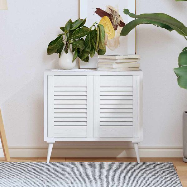 vidaXL Kaapistoovet S&auml;leikk&ouml; Design 2 kpl Valkoinen 39,5x29,5 cm