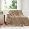 vidaXL Heittop&auml;&auml;llys 6 pcs Camel 220 x 240 cm Fleese