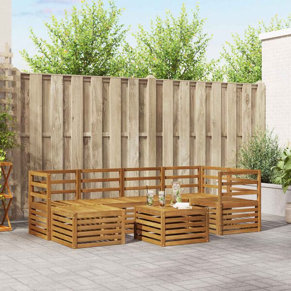 vidaXL Sohvasarjat Luonnollinen Tihe&auml; akasiapuu