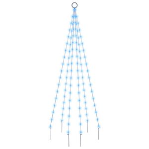 vidaXL Joulukuusi lipputankoon 108 sinist&auml; LED-valoa 180 cm