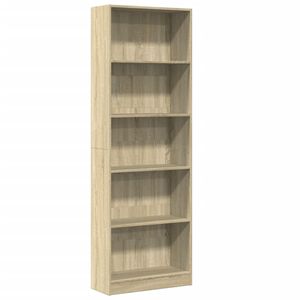 vidaXL Kirjahylly Sonoma-tammi 60x24x176 cm tekninen puu