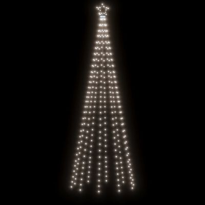 vidaXL Kartio joulukuusi 310 kylmän valkoista LED-valoa 100x300 cm