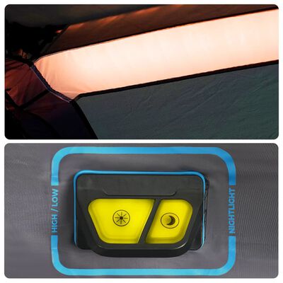 vidaXL Perheteltta LED-valolla 10 henkilölle vaaleanvihr. pikavapautus