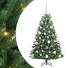 vidaXL Salkomallinen tekoinen joulukuusi Vihre&auml; 120 cm PVC ja metalli