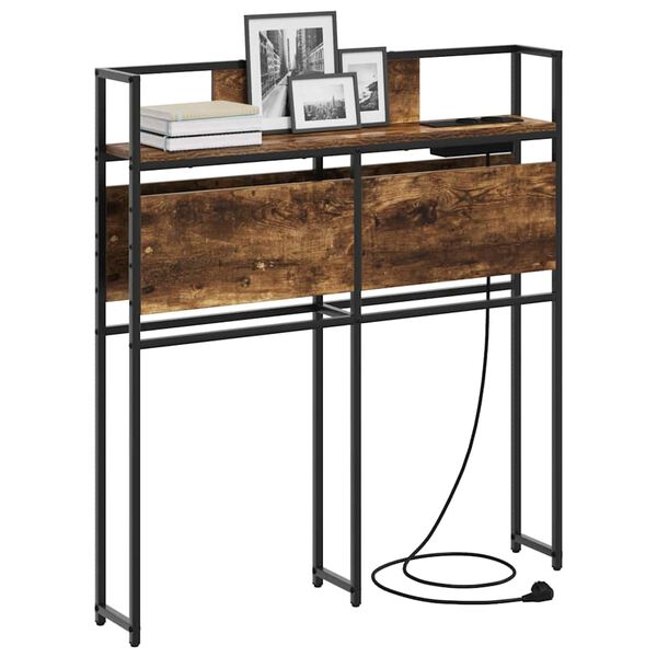 vidaXL S&auml;ilytysp&auml;&auml;ty hyllyll&auml; p&auml;&auml;tyll&auml; Savutammi 80 cm Tekninen puu